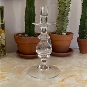 10” Clear Glass Candle Holder